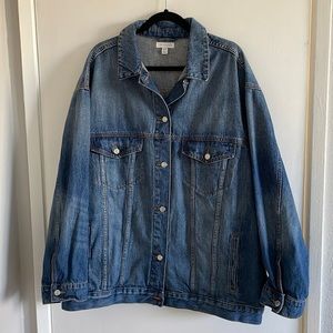 Topshop Oversized Denim Jacket US 10 Large XL
